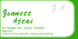 zsanett ajtai business card